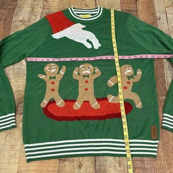 Tipsy Elves Ugly Christmas Sweater - Gingerbread Nightmare Sweater Sz L - Picture 2 of 8